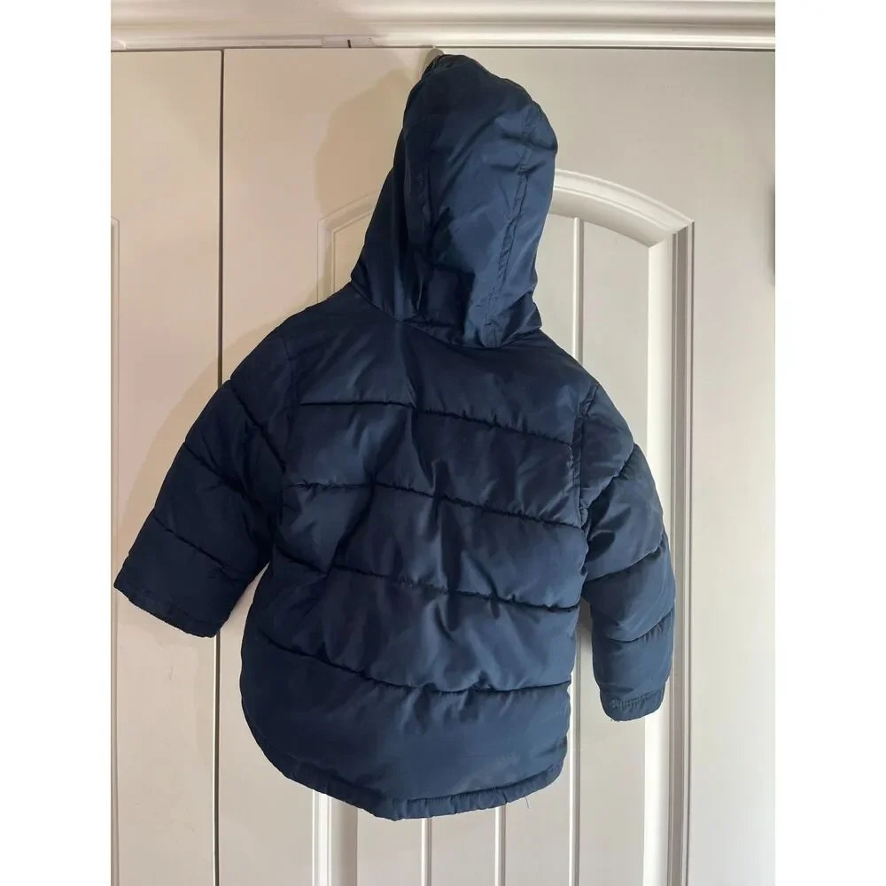 Old Navy Puffer Jacket 2T Navy Boys Hooded Winter Coat